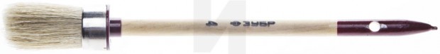 Кисть круглая ЗУБР "УНИВЕРСАЛ - МАСТЕР", светлая щетина, деревянная ручка, №4, 25мм 01501-25