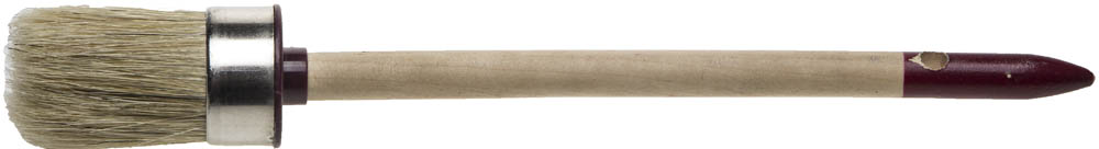 Кисть круглая ЗУБР "УНИВЕРСАЛ - МАСТЕР", светлая щетина, деревянная ручка, №8, 35мм