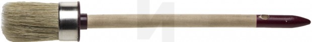 Кисть круглая ЗУБР "УНИВЕРСАЛ - МАСТЕР", светлая щетина, деревянная ручка, №8, 35мм 01501-35