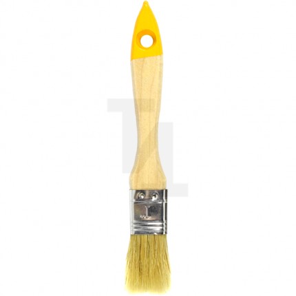 Кисть плоская 1" (25 мм), натуральная щетина, деревянная ручка, Сокол 196551