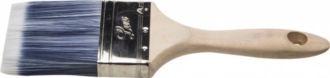 Кисть плоская STAYER ″AQUA-LUX″, искусственная щетина, неокрашенная профессиональная деревянная ручка, 63мм