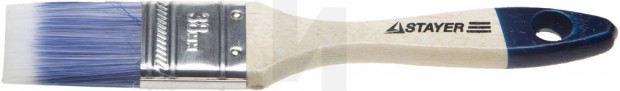 Кисть плоская STAYER "AQUA-STANDARD", искусственная щетина, деревянная ручка, 38мм 01032-038