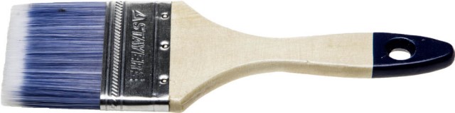 Кисть плоская STAYER "AQUA-STANDARD", искусственная щетина, деревянная ручка, 75мм