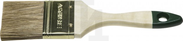 Кисть плоская STAYER "LASUR-STANDARD", смешанная (натуральная и искусственная) щетина, деревянная ручка, 63мм 01031-63
