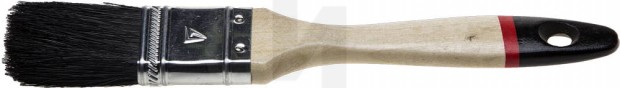 Кисть плоская STAYER "UNIVERSAL-EURO", чёрная натуральная щетина, деревянная ручка, 20мм 01022-020