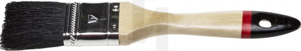 Кисть плоская STAYER "UNIVERSAL-EURO", чёрная натуральная щетина, деревянная ручка, 38мм 01022-038