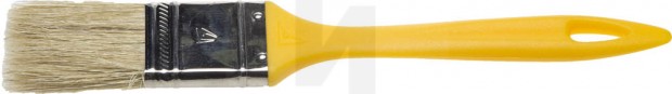 Кисть плоская STAYER "UNIVERSAL-MASTER", светлая натуральная щетина, пластмассовая ручка, 25мм 0107-25_z01