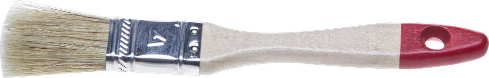 Кисть плоская STAYER "UNIVERSAL-STANDARD", светлая натуральная щетина, деревянная ручка, 20мм
