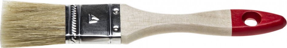 Кисть плоская STAYER "UNIVERSAL-STANDARD", светлая натуральная щетина, деревянная ручка, 38мм