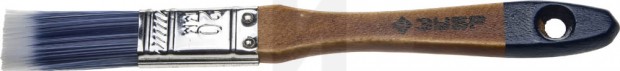 Кисть плоская ЗУБР "АКВА-МАСТЕР", искусственная щетина, деревянная ручка, 20мм 4-01007-020