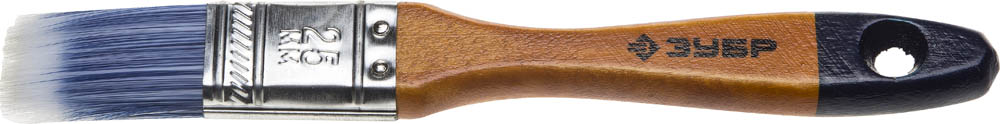 Кисть плоская ЗУБР "АКВА-МАСТЕР", искусственная щетина, деревянная ручка, 25мм