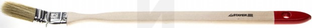 Кисть радиаторная STAYER "EURO", светлая натуральная щетина, деревянная ручка, 25мм 0111-25