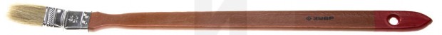 Кисть радиаторная угловая ЗУБР "УНИВЕРСАЛ-МАСТЕР", светлая натуральная щетина, деревянная ручка, 25мм 01041-025