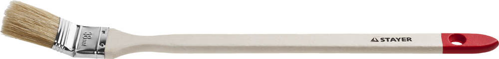 Кисть STAYER "MASTER" "Универсал" радиаторная для всех видов ЛКМ, светлая натурал щетина, деревянная ручка, 1,5"/38мм