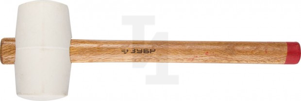 Киянка ЗУБР "МАСТЕР" резиновая белая, с деревянной рукояткой, 0,68кг 20511-680_z01