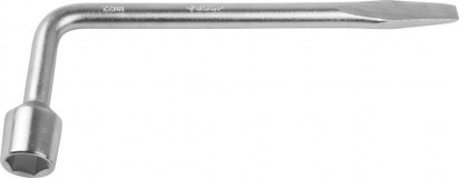 Ключ баллонный ЗУБР "МАСТЕР" L-образный, с монтажной лопаткой, 22мм