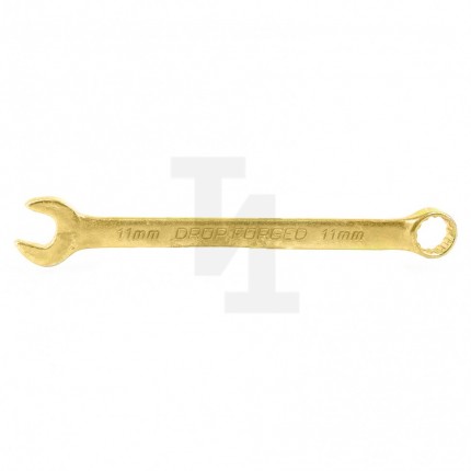 Ключ комбинированный, 11 мм, желтый цинк, Сибртех 14977