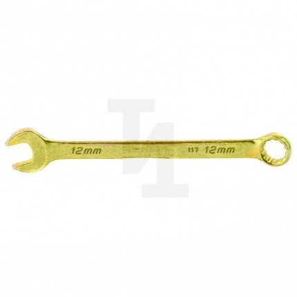 Ключ комбинированный, 12 мм, желтый цинк, Сибртех 14978
