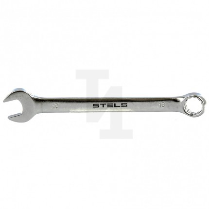 Ключ комбинированный, 13 мм, CrV, матовый хром Stels 15209