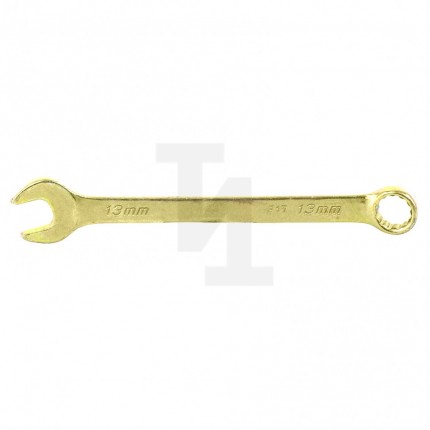 Ключ комбинированный, 13 мм, желтый цинк Сибртех 14979