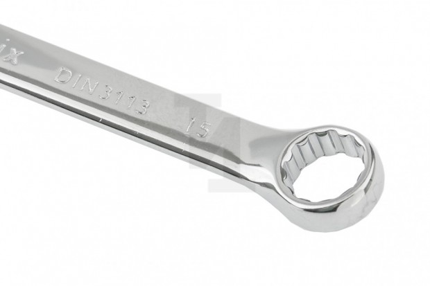 Ключ комбинированный, 15 мм, CrV, полированный хром Matrix 15159