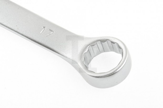 Ключ комбинированный, 17 мм, CrV, матовый хром Stels 15213