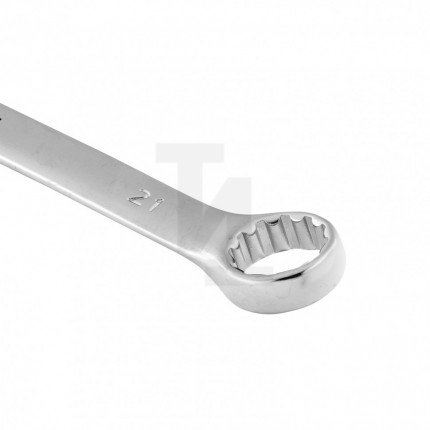 Ключ комбинированный, 21 мм, CrV, матовый хром Stels 15225