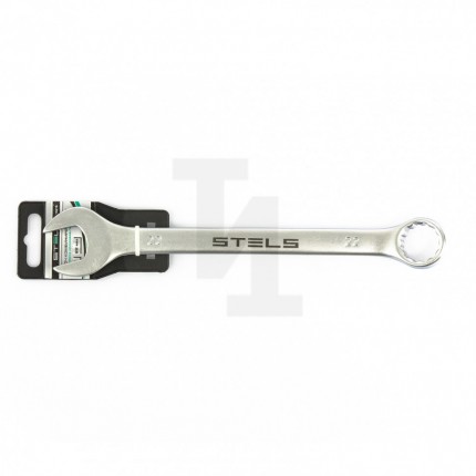 Ключ комбинированный, 22 мм, CrV, матовый хром Stels 15216