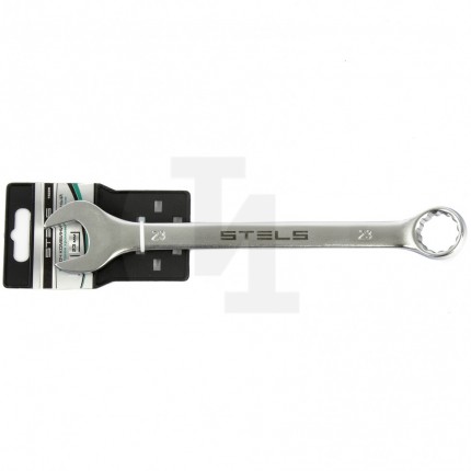 Ключ комбинированный, 23 мм, CrV, матовый хром Stels 15226