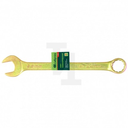 Ключ комбинированный, 24 мм, желтый цинк Сибртех 14986