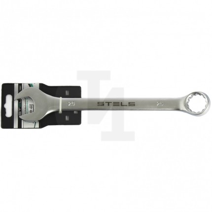 Ключ комбинированный, 25 мм, CrV, матовый хром Stels 15227