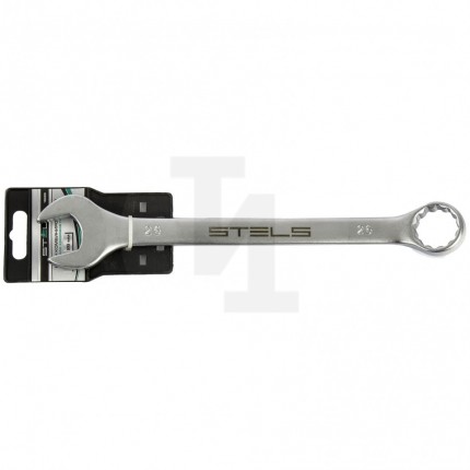 Ключ комбинированный, 26 мм, CrV, матовый хром Stels 15228
