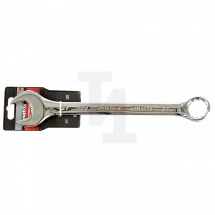 Ключ комбинированный, 27 мм, CrV, полированный хром Matrix 15172