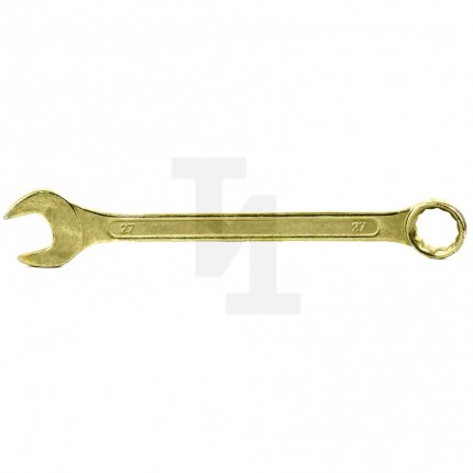 Ключ комбинированный, 27 мм, желтый цинк, Сибртех 14987