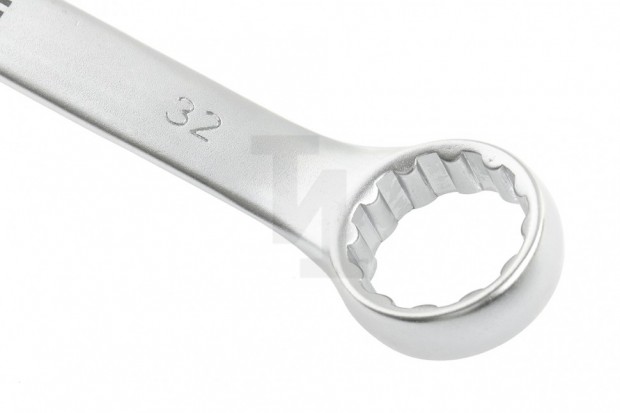Ключ комбинированный, 32 мм, CrV, матовый хром Stels 15219