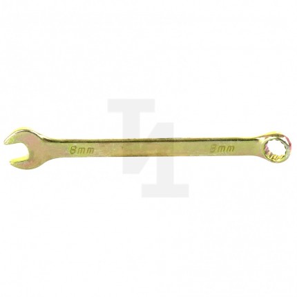 Ключ комбинированный, 8 мм, желтый цинк, Сибртех 14974