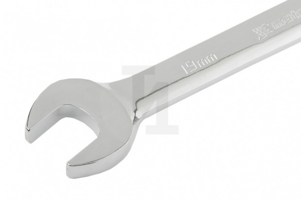 Ключ комбинированный трещоточный, 19 мм, CrV, зеркальный хром Matrix Professional 14812