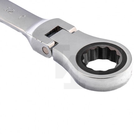 Ключ комбинированный трещоточный, 32 мм, CrV, шарнирный, зерк.хром Matrix 14900