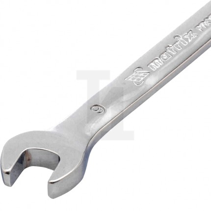 Ключ комбинированный трещоточный, 9 мм, CrV, шарнирный, зерк.хром Matrix 14826