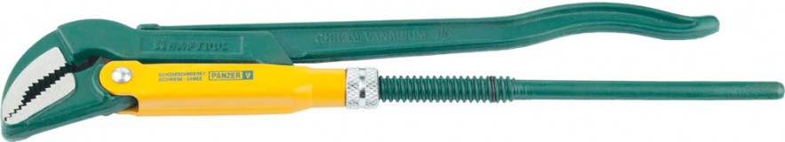 Ключ KRAFTOOL трубный, рычажный, тип "PANZER-V", изогнутые губки, цельнокованный, Cr-V сталь, 1 1/2"/440мм