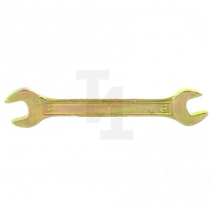 Ключ рожковый, 10 х 11 мм, желтый цинк Сибртех 14304