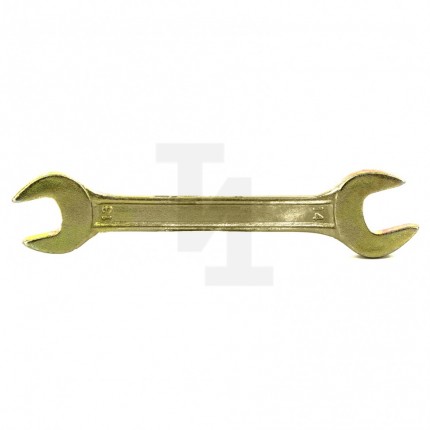 Ключ рожковый, 13 х 14 мм, желтый цинк, Сибртех 14306