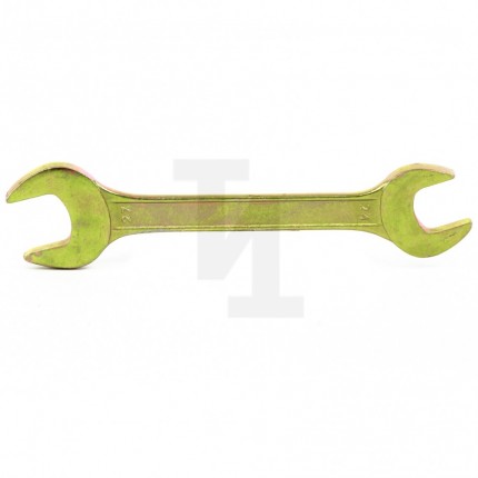 Ключ рожковый, 24 х 27 мм, желтый цинк, Сибртех 14314