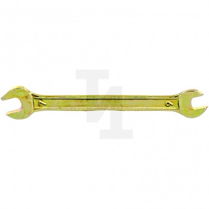 Ключ рожковый, 6 х 7 мм, желтый цинк Сибртех 14301