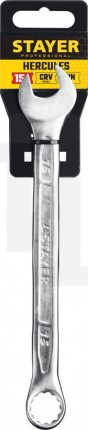 Комбинированный гаечный ключ 15 мм, STAYER HERCULES 27081-15_z01