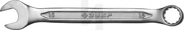 Комбинированный гаечный ключ 15 мм, ЗУБР 27087-15_z01