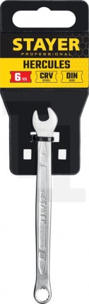 Комбинированный гаечный ключ 6 мм, STAYER HERCULES 27081-06_z01