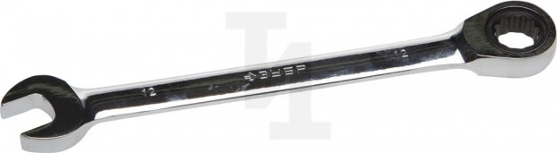 Комбинированный гаечный ключ трещоточный 12 мм, ЗУБР 27074-12