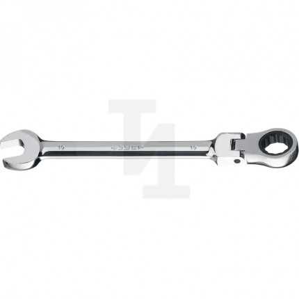 Комбинированный гаечный ключ трещоточный шарнирный 19 мм, ЗУБР 27101-19