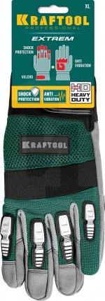 KRAFTOOL EXTREM, размер XL, профессиональные комбинированные перчатки для тяжелых механических работ. 11287-XL